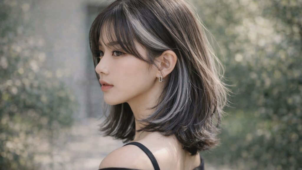 前衛時髦挑染顏色推薦：極致銀灰與冷霧黑茶，混血氣場瞬間全開