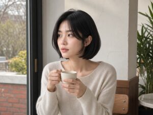 W02女生短鮑伯髮型-日常場景-03-咖啡廳
