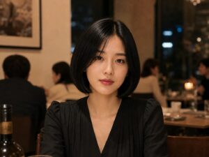 W02女生短鮑伯髮型-日常場景-06-聚餐約會