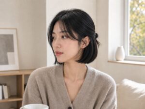 W02女生短鮑伯髮型-日常場景-12-半綁