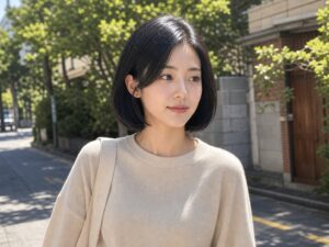 W02女生短鮑伯髮型-日常場景-15-自然側分