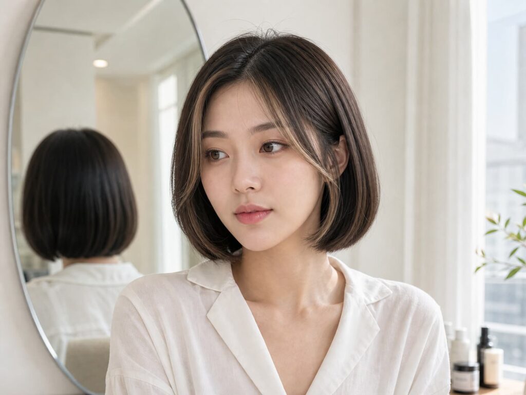 W02女生短鮑伯髮型-染髮變化-06-臉周挑染