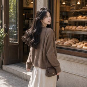 女性大波浪長髮日常照片