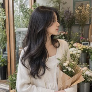女性大波浪長髮日常照片