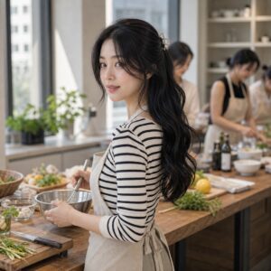 女性大波浪長髮日常照片