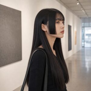 W17女生公主切長髮 日常場景 17 右側側臉