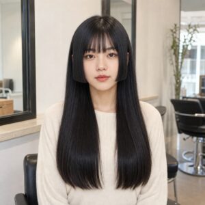 W17女生公主切長髮 日常場景 21 正面直視