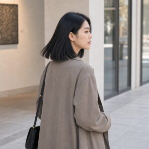 W04女生中短鮑伯髮型 日常場景 06 美術館步道