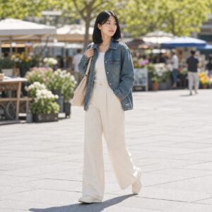 W04女生中短鮑伯髮型 日常場景 09 市集