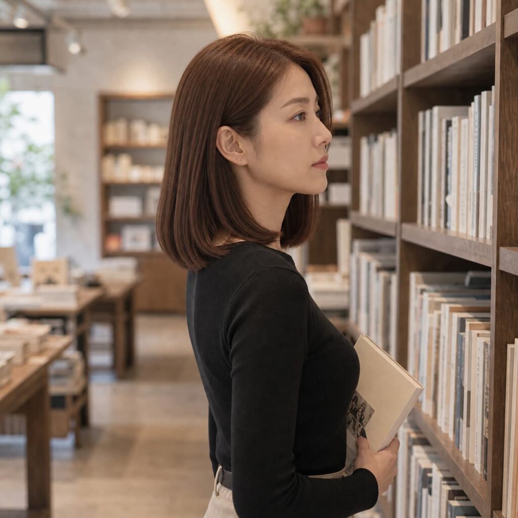 W04女生中短鮑伯髮型 染髮變化 09 銅棕