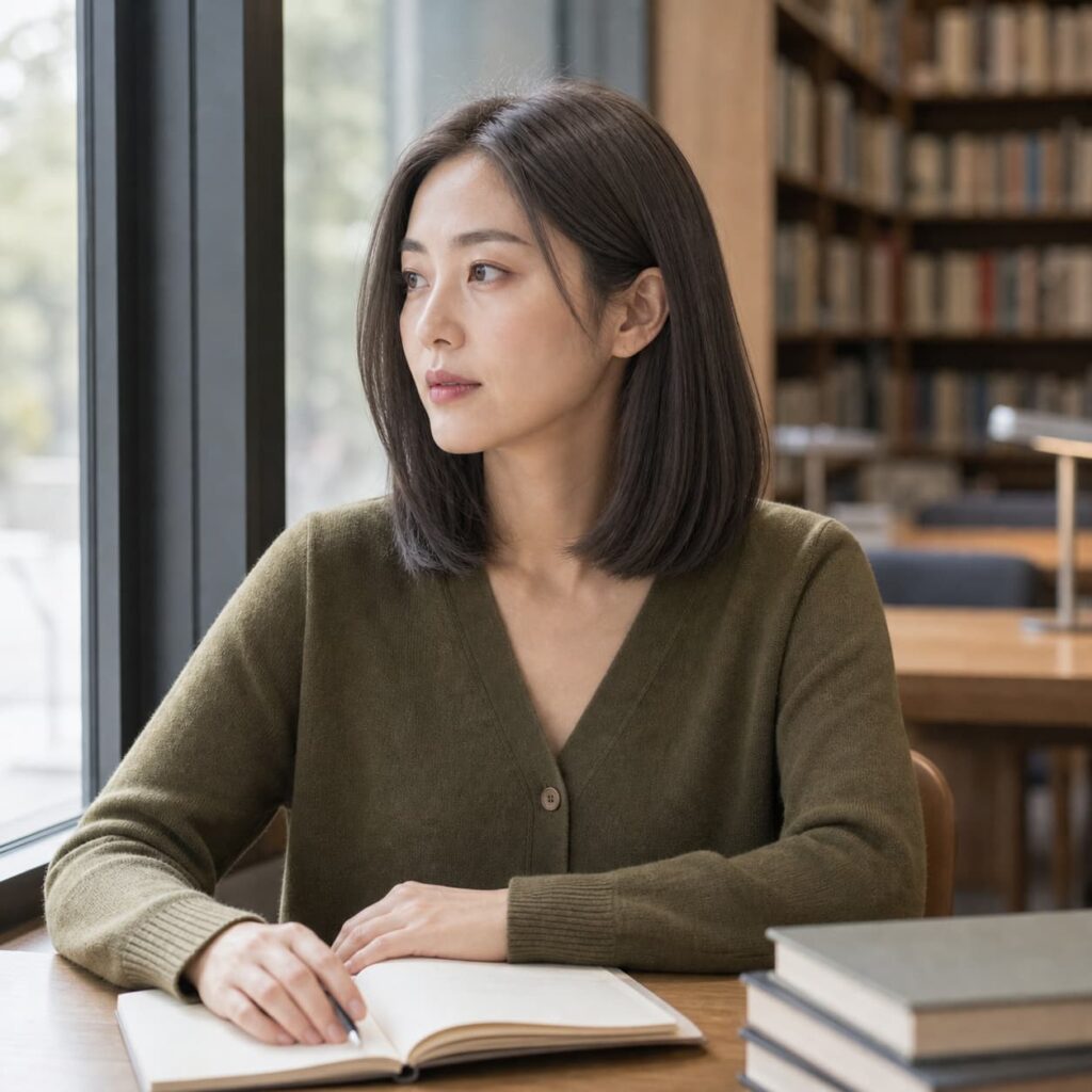W04女生中短鮑伯髮型 染髮變化 11 煙燻灰棕