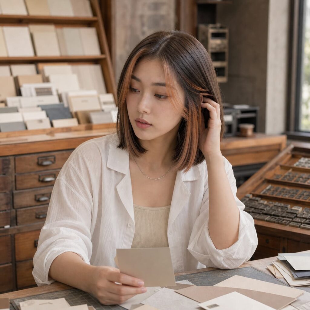 W04女生中短鮑伯髮型 染髮變化 23 杏桃米橘臉周挑染