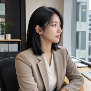 W06女生中短低層次髮型 日常場景 02 辦公室