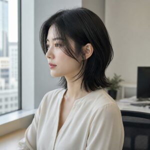 W07女生中短高層次髮型 日常場景 02 辦公室