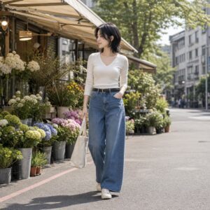 W07女生中短高層次髮型 日常場景 09 週末市集
