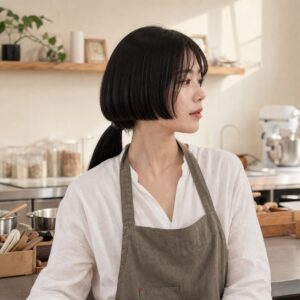 W18女生水母頭髮型 日常場景 10 低馬尾