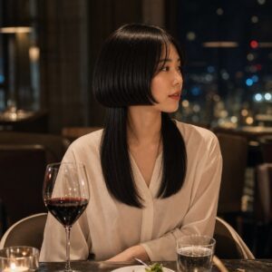 W18女生水母頭髮型 日常場景 13 晚間餐廳