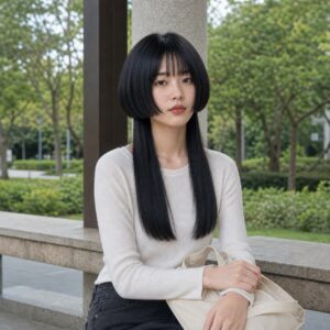 W18女生水母頭髮型 日常場景 20 公園涼亭正面