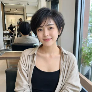 Bixie 精靈鮑伯，沙龍鏡前・正面半身