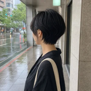 Bixie 精靈鮑伯，霧雨騎樓・背側半身